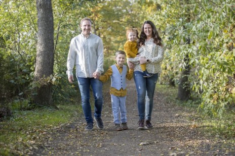 Familie billede familiefoto efterår Fotograf Janne Haslund